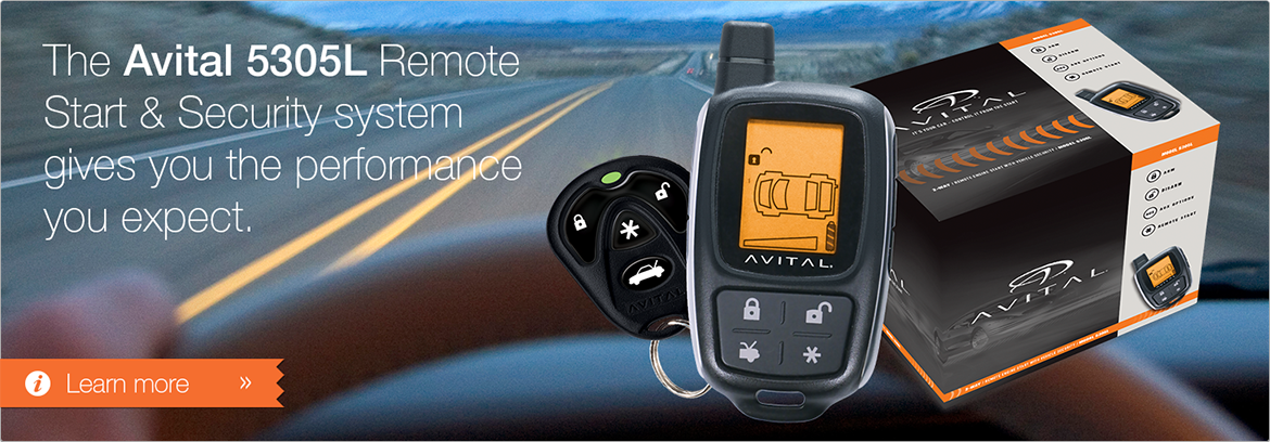 the Avital 5305L Remote Start & Security system gives you the performance you expect
