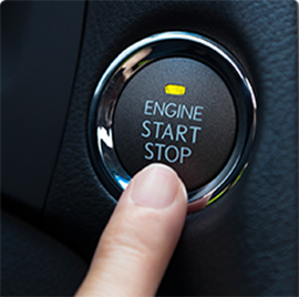Push-to-start button in a car